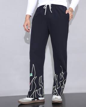 Shein Elasticated Drawstring Waist Graphic Print Pant-image-3