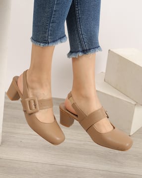 Shein Women Square Toe Mary Jane Style Block Heel Sandals-picture-24