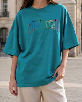 Shein Drop Shoulder Graphic Chest Embroidered Crew Tshirt-picture-21