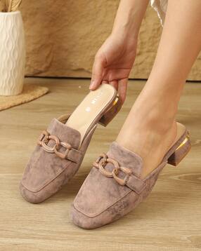Shein Women Square Toe Mule Style Block Heel Sandals-picture-15