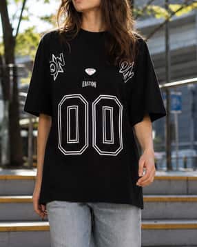 Shein Drop Shoulder Numeric Front Print Crew Tshirt-picture-21