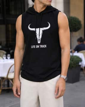 Shein Sleeveless Graphic Chest Print Hooded Tshirt-picture-16
