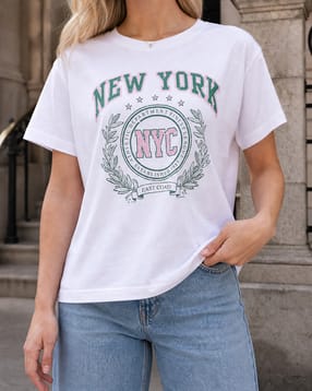 Shein Short Sleeve Typographic Chest Print Crew Tshirt-picture-21