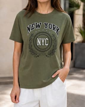 Shein Short Sleeve Typographic Chest Print Crew Tshirt-picture-16