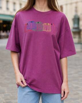 Shein Drop Shoulder Graphic Chest Embroidered Crew Tshirt-picture-17