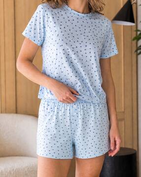 Shein Short Sleeve Floral All Over Print Tshirt & Shorts-picture-47