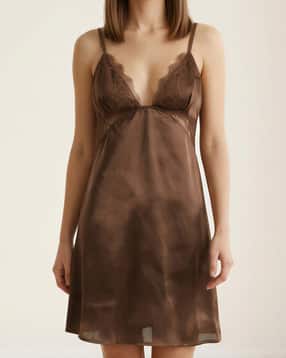Shein Spaghetti Strap Floral Lace Trim Tie-Up Babydoll-picture-48