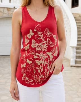 Shein Sleeveless Butterfly Front Print Tank Tshirt-picture-50