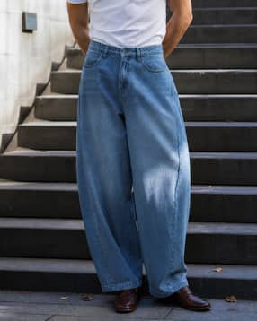 Shein Full Length Fly with Button Closure Mid Wash Jeans-picture-23