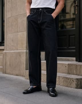 Shein Shein Men Full Length Graphic Embroidery Clean Wash Jeans