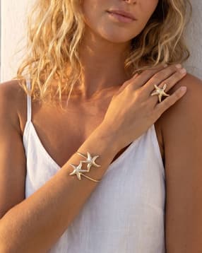 Shein Women Starfish Design Cuff Bracelet and Ring Set-picture-53