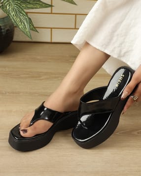 Shein Women Open Toe Slip-On Platform Heel Sandals-picture-28