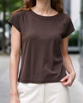 Shein Raglan Short Sleeve Vented Hem Tshirt-picture-25
