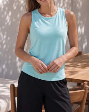 Shein Shein Women Sleeveless Criss Cross Back Strap Tank Tshirt