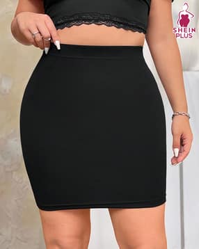shein plus Plus Size Women High Waist Mini Pencil Skirt-picture-41