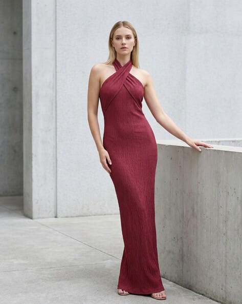 purple sequin halter dress LOVE&LEMONADE Women's Elegant Neck Maxi Mermaid Dress, Perfect Formal Evening Party Gown Wedding Fall dresses:cotton dresses main image 1