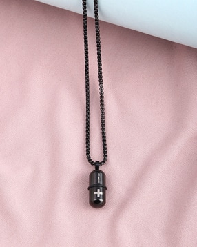 Shein Men Black Lobster Closure Capsule Design Pendant Chain-picture-38