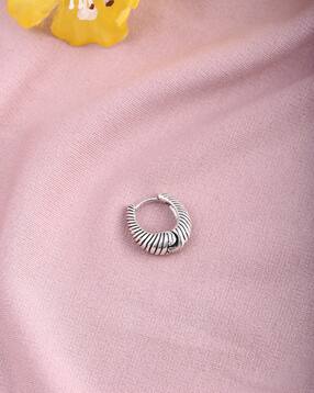 Shein Men Ribbed Dome Shape Hoops-picture-18