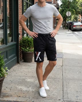 Shein Men Elasticated Drawstring Waist Typographic Print Shorts-picture-22