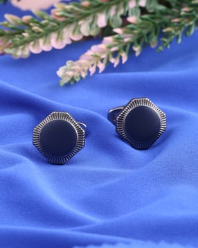 Shein Men Enamel Finish Circle Shaped Slip on Cufflinks-picture-46