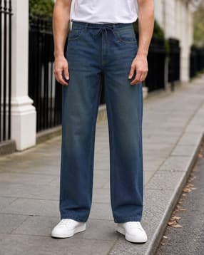 Shein Men Full Length Mid Wash Distressed Jeans-picture-19