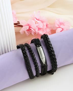 Shein Men Combo Of 4 Slide Knot Closure Wristband-picture-34