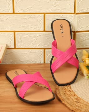 Shein Women Open Toe Criss-Cross Strap Sandal-picture-38