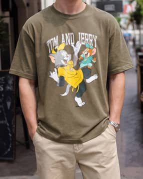 Shein Men Drop Shoulder Tom & Jerry Print Crew Tshirt-picture-43