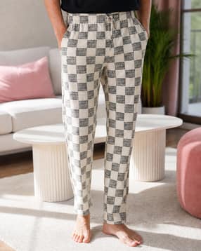 Shein Men Elasticated Drawstring Waist Checked Pyjama-picture-13