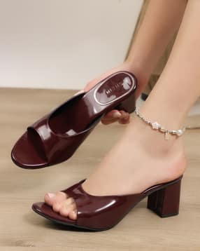 Shein Women Open Toe Slip On Block Heel Sandals-picture-38