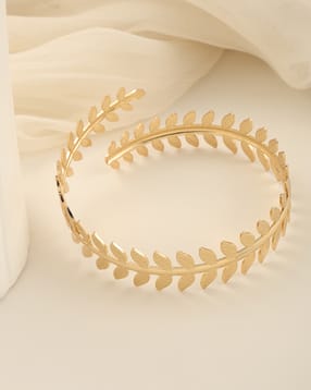 Shein Women Gold Leaf Design Wrap Bracelet-picture-11
