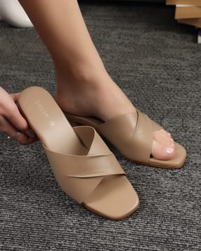 Shein Women Open Toe Crossover Strap Block Heel Sandals-picture-32