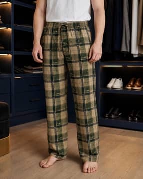 Shein Men Elasticated Drawstring Waist Checked Pyjamas-picture-50