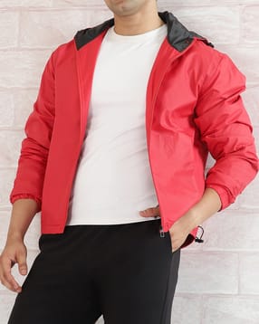 Shein Men Full Sleeve Front Zipped Hooded Jacket-picture-40