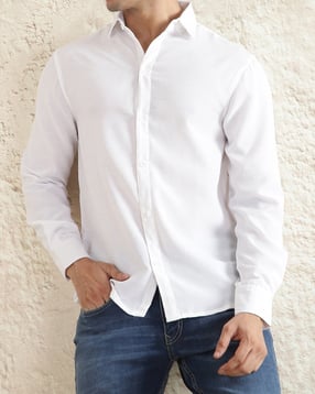 Shein Men Medium Length Spread Collar Full Sleeve Shirt-picture-20