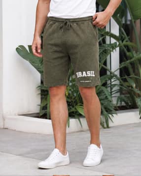Shein Men Elasticated Drawstring Waist Typographic Print Shorts-picture-13