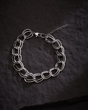 Shein Men Combo Of 2 Interlock Chain Detail Bracelets-picture-38
