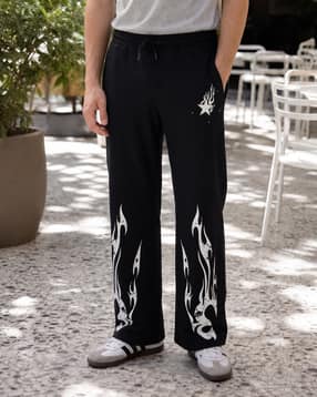 Shein Men Full Length Graphic Placement Print Trackpant-picture-28