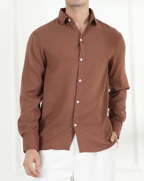 Shein Men Medium Length Spread Collar Full Sleeve Shirt-picture-18