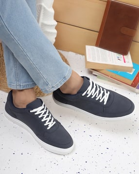 Shein Men Panelled Round Toe Lace-Up Court Sneakers-picture-51