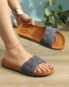 Shein Women Braided Interwoven Strap Slip On Sandals-picture-17