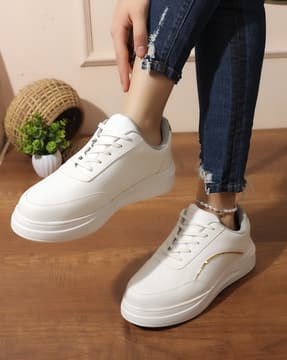 Shein Shein Women Lace Fastening Contrast Trim Chunky Sneakers