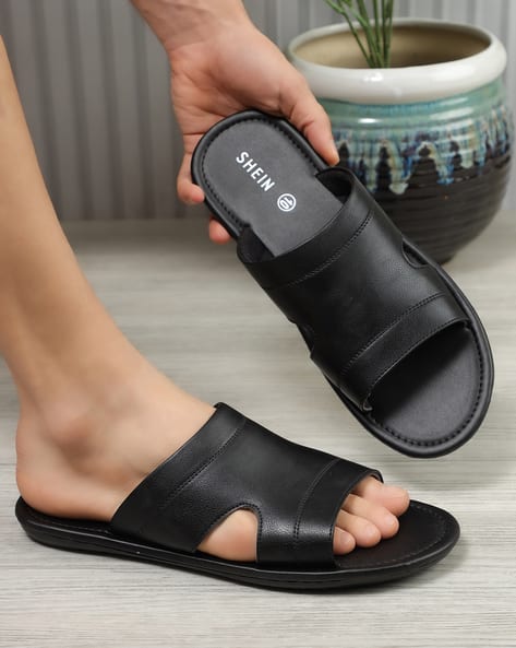 Shein Men Open Toe Cut-Out Detail Slide Slipper