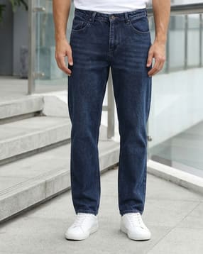 Shein Men Full Length Mid Wash Jeans-picture-17