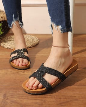Shein Women Braided Cross Over Strap Detail Flat Sandal-picture-29