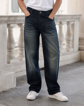 Shein Men Full Length Mid Wash Jeans-picture-22