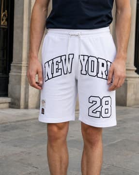 Shein Shein Men Knee Length Typographic Placement Print Shorts