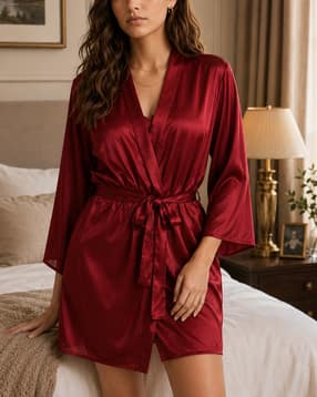 Shein Spaghetti Strap Babydoll & Waist Tie-Up Robe Set-picture-50