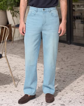 Shein Men Full Length Mid Wash Jeans-picture-30