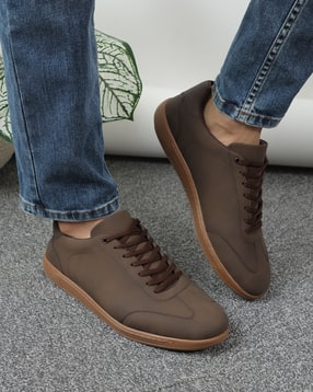 Shein Men Lace Fastening Panelled Plimsoll Sneakers-image-32
